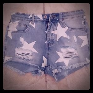 SOLD!! Star spangled denim shorts